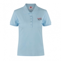 Tricouri polo simple Lee Cooper pentru Femei sky albastru