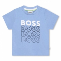 Tricouri sport Tricou cu logo Boss Boss Multi - baietei pale albastru 77a
