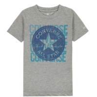 Tricouri sport Tricou cu logo Converse - pentru baietei inchis gri