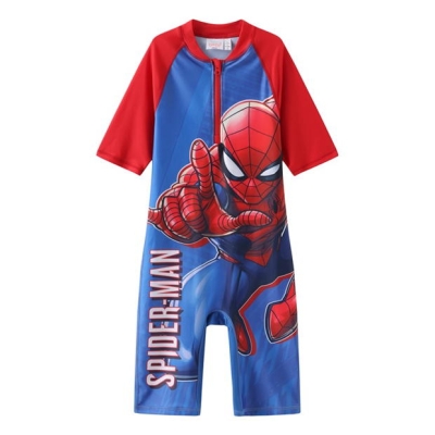 Costum de Inot All In One Spiderman Juniors cu personaje