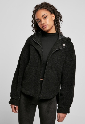 Jacheta pufoasa Sherpa Short pentru Femei negru Urban Classics