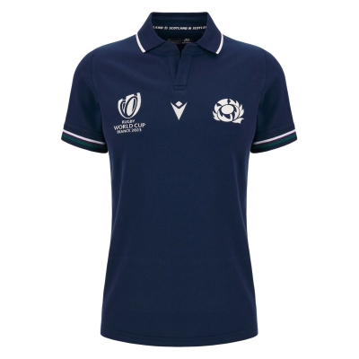 Macron RWC Scotland Rugby Acasa bumbac Shirt 2023 2024 pentru femei albastru