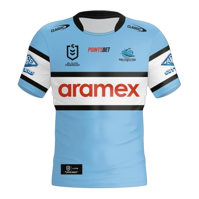 Tricou Acasa clasic Sportswear Cronulla Sharks 2024 pentru Barbati albastru