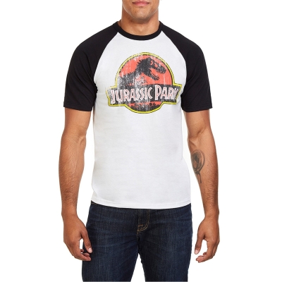 Tricou cu logo Jurassic Park Park -Shirt alb negru