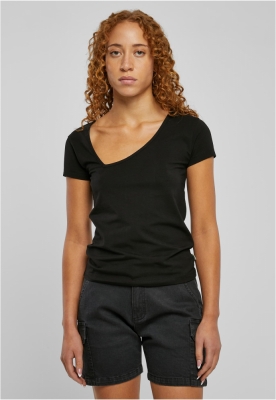 Tricou Organic decolteu asimetric pentru Femei negru Urban Classics