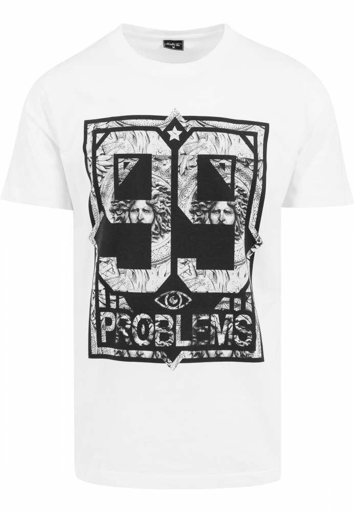 Tricouri hip hop 99 Problems alb marble Mister Tee