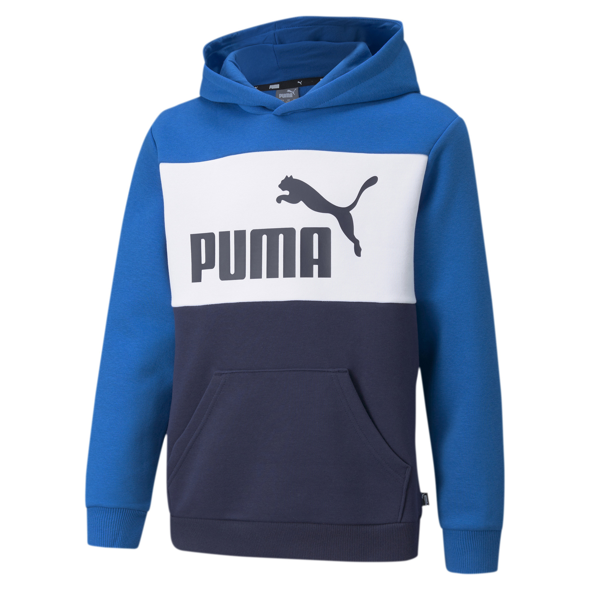 Hanorac gluga Puma Colorblock albastru copii