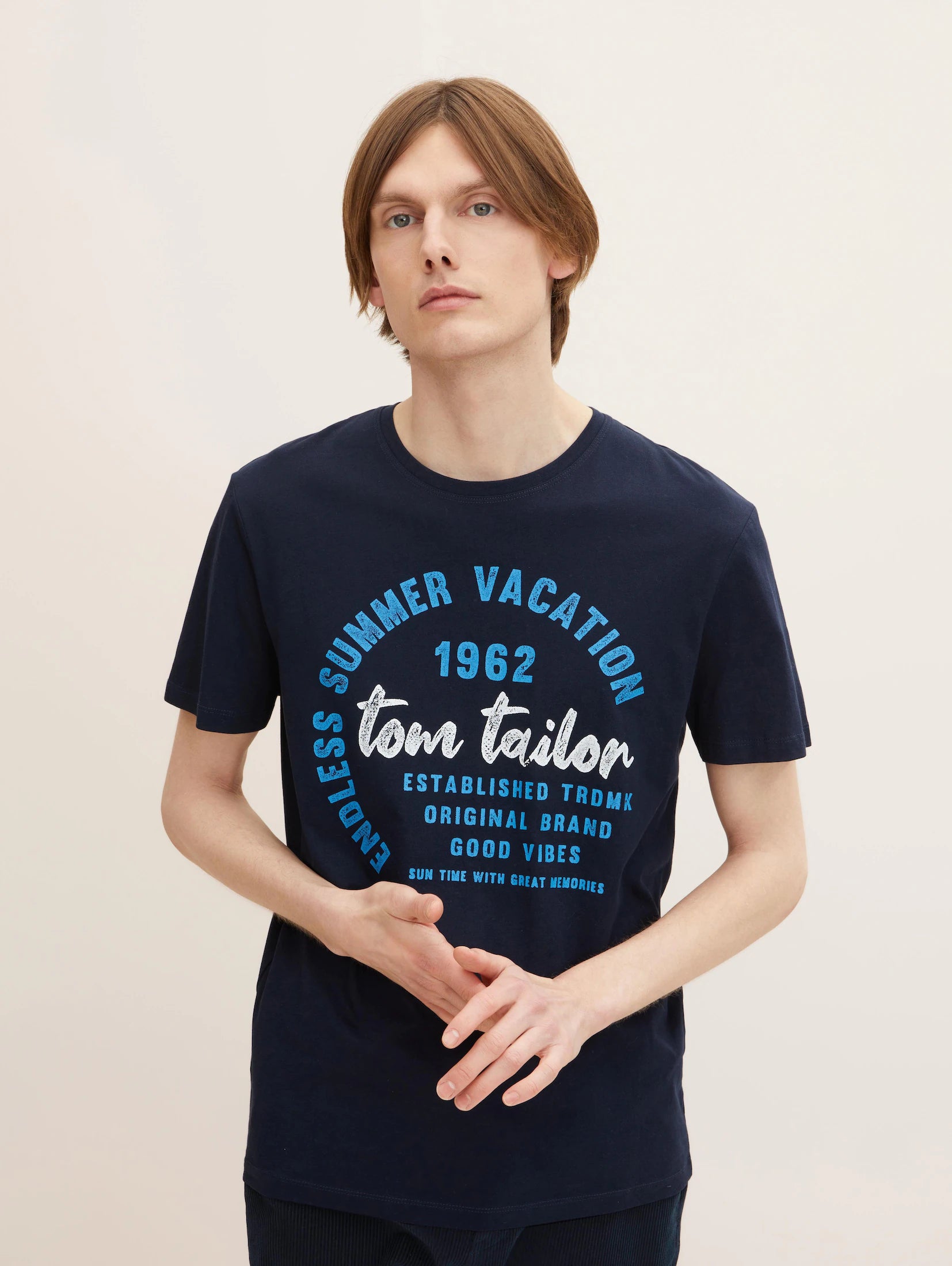 Tricou bleumarin Tom Tailor maneca scurta barbati 