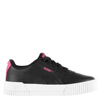 Adidasi sport Puma Carina din piele pentru fetite negru roz