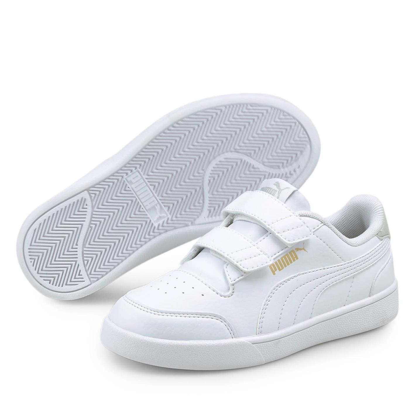 Adidasi sport Puma Shuffle Child alb