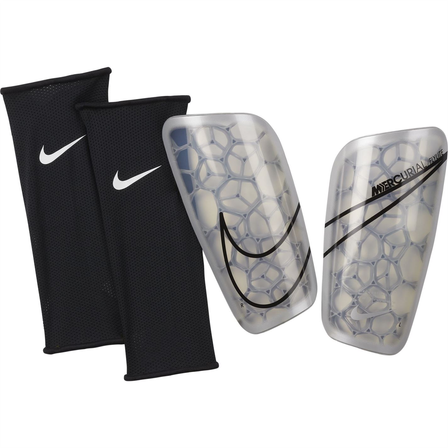 Aparatori Nike Mercurial Flylite transparent negru