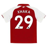 Puma Arsenal Home Xhaka Shirt 2017 2018 pentru copii rosu alb