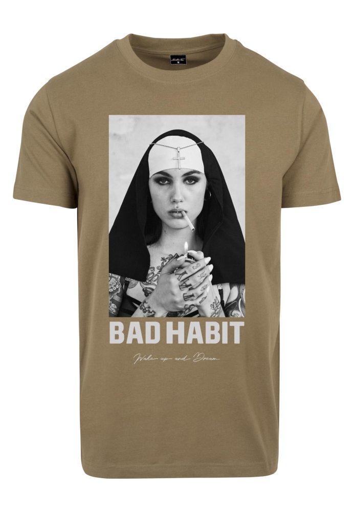 Tricou Bad Habit oliv Mister Tee