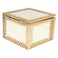 Biba Mini Square Jewellery Trinket Box auriu