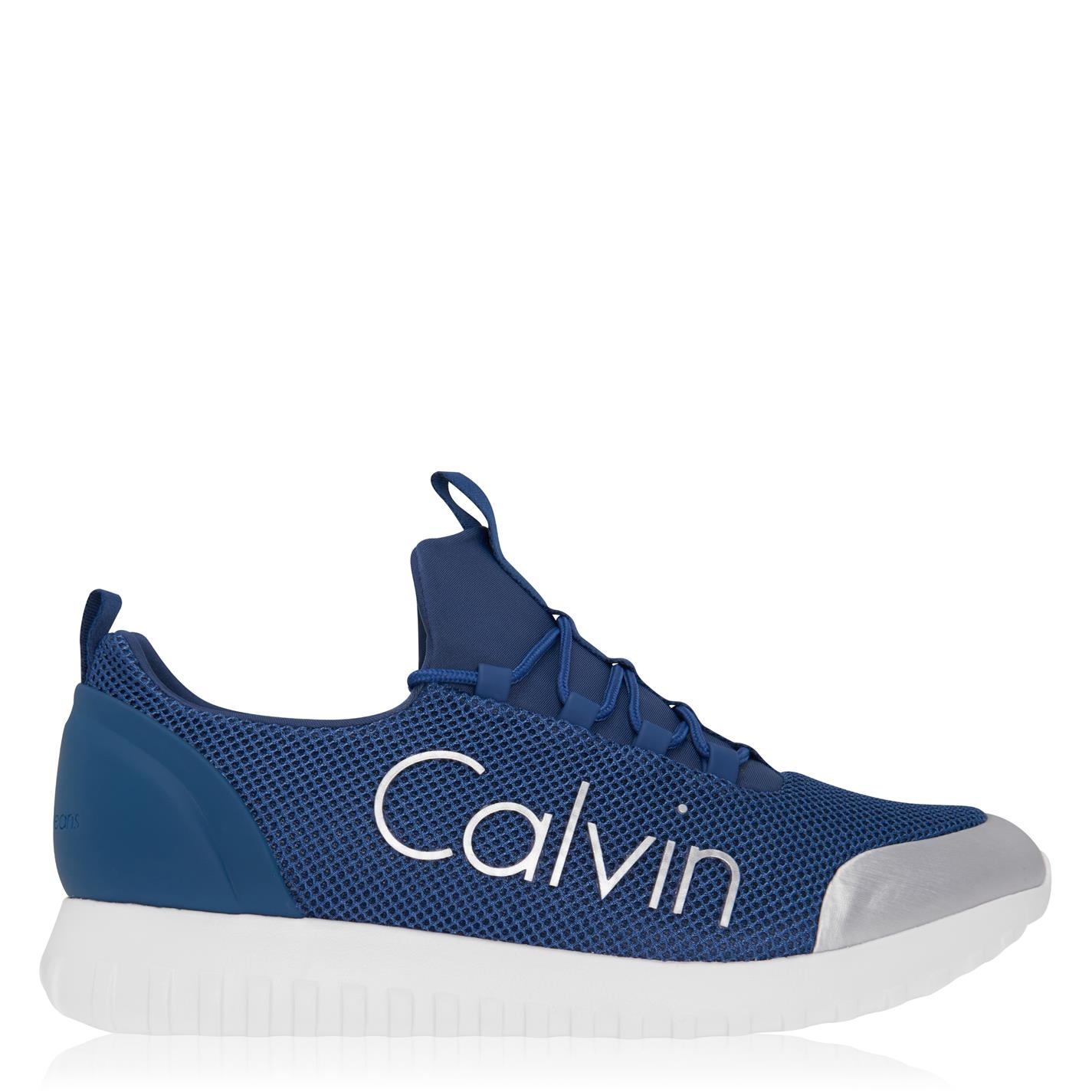 Adidasi sport Calvin Klein Jeans Ron Low Top gri albastru