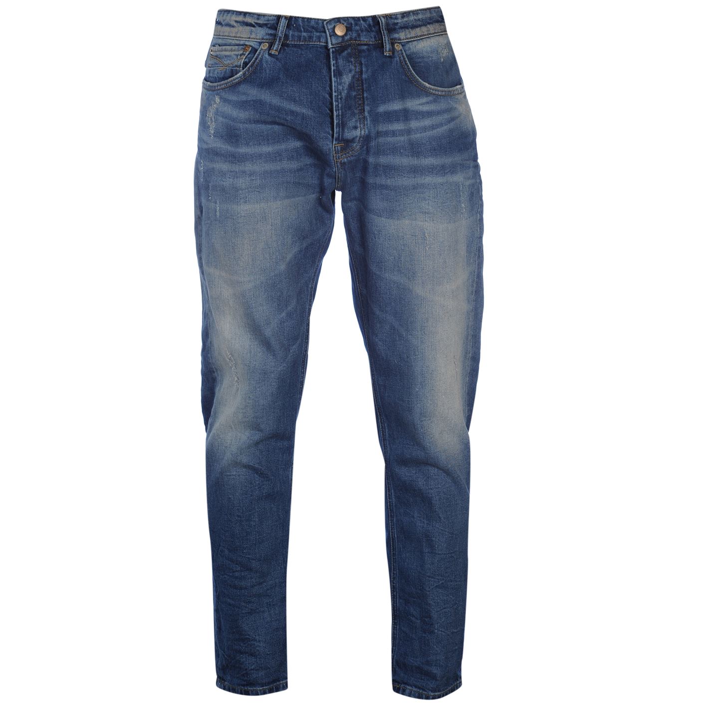 Blugi Firetrap Blackseal Mid Paolo Slim pentru Barbati deschis wash