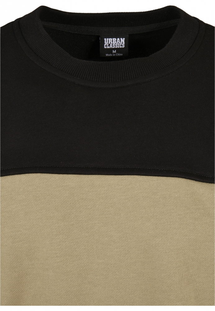 Bluza culoare contrast kaki negru Urban Classics