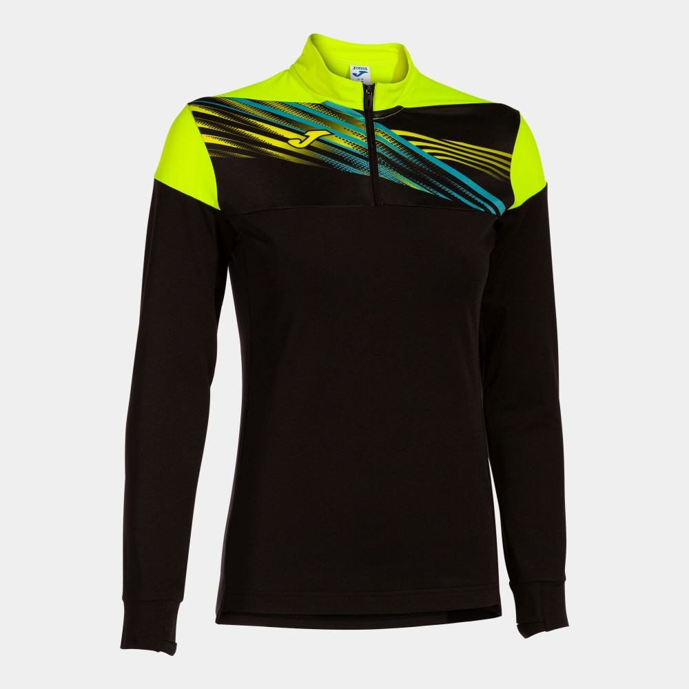 Bluza de trening Joma Elite X negru Fluor galben fosforescent