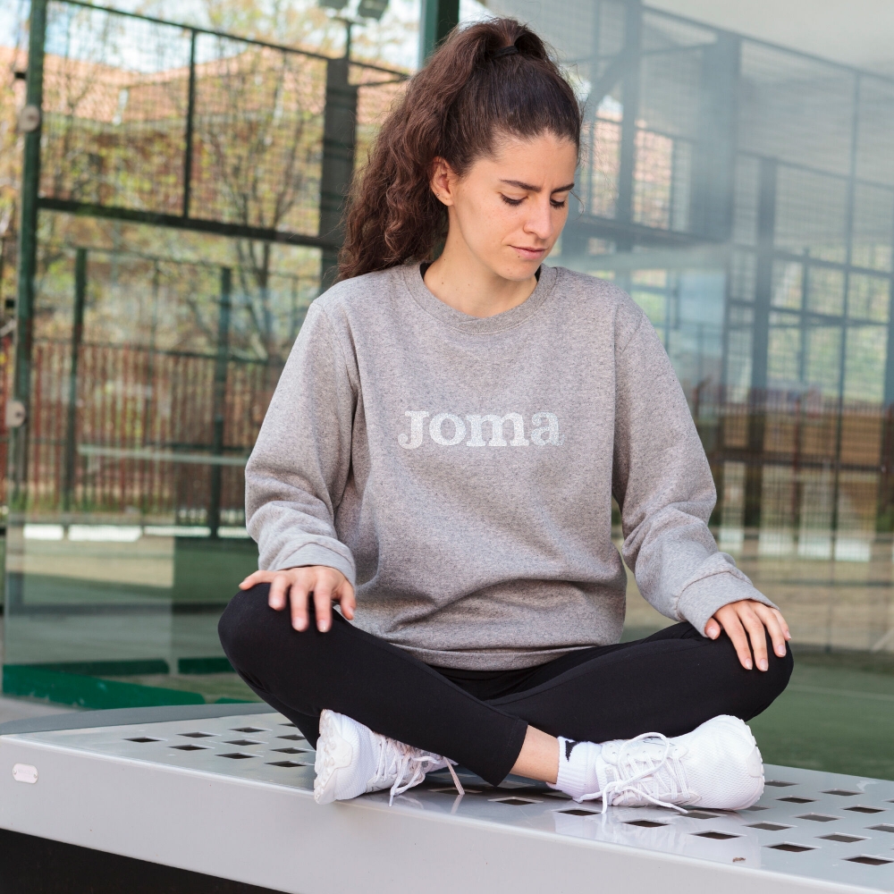 Bluza de trening Joma Symi Light Melange pentru Femei gri deschis