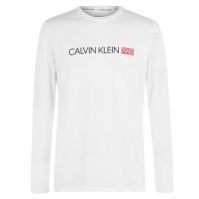 Bluza maneca lunga Calvin Klein alb