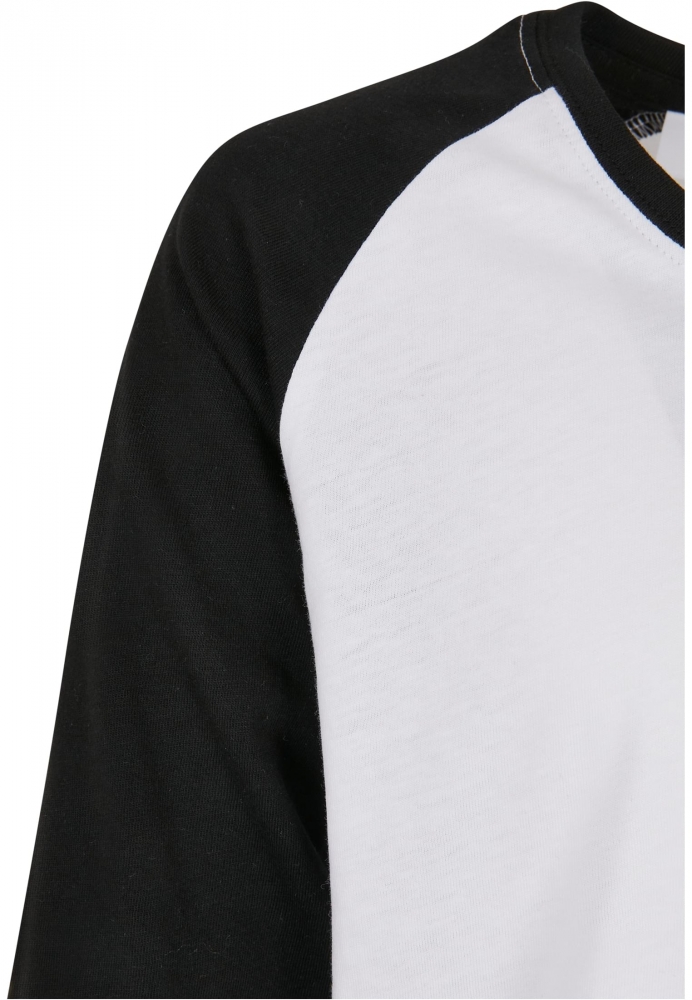 Bluza maneca lunga contrast pentru fete alb negru Urban Classics