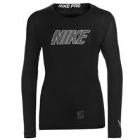Bluza cu maneca lunga Nike Pro pentru baietei negru