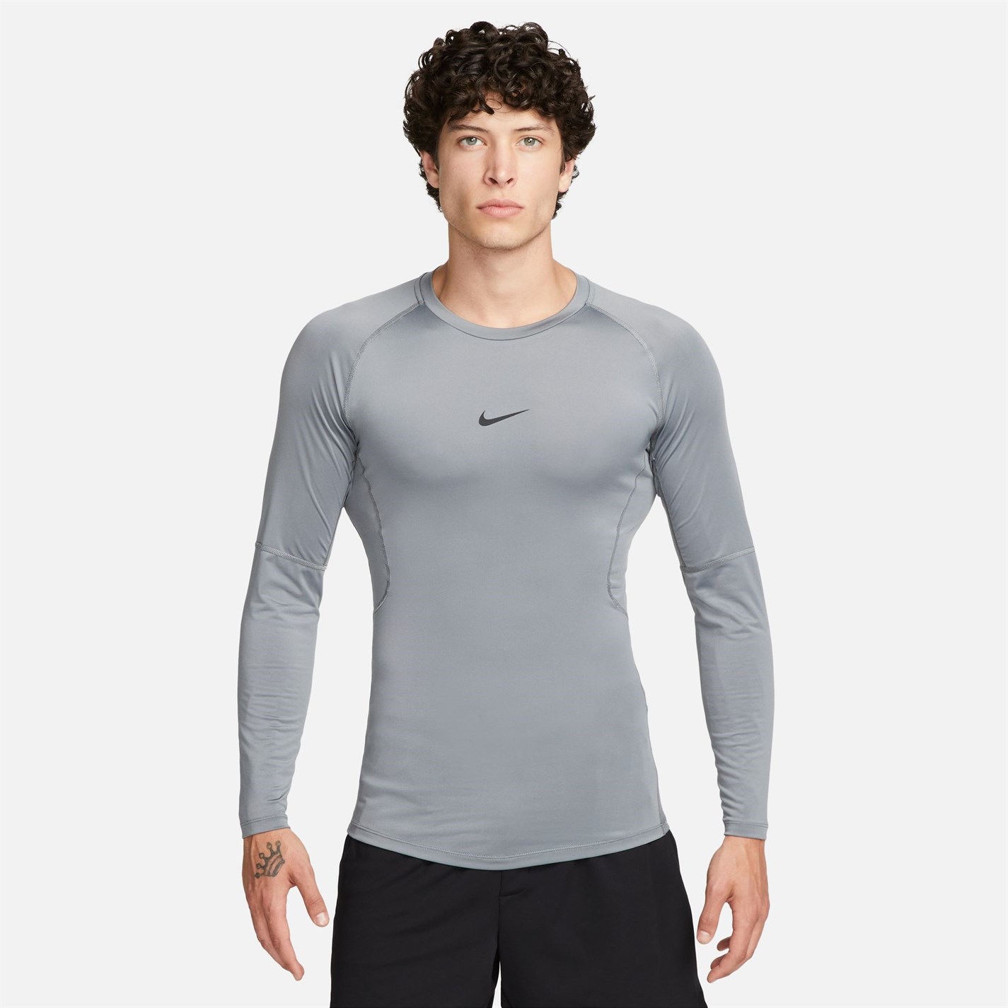 Bluza maneca lunga Nike Pro Core pentru Barbati gri