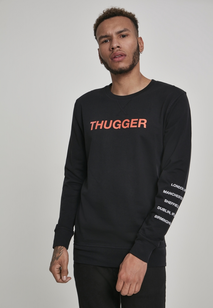 Bluza maneca lunga Thugger Childrose negru Merchcode