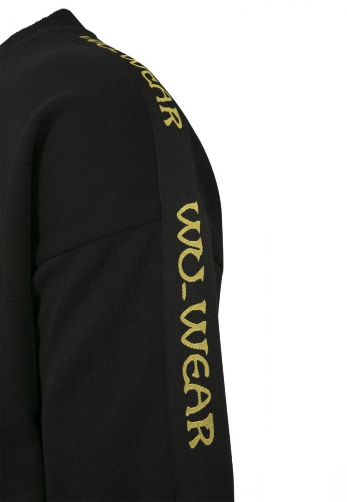 Bluza maneca lunga Wu Wear Tape Chest Embroidery negru