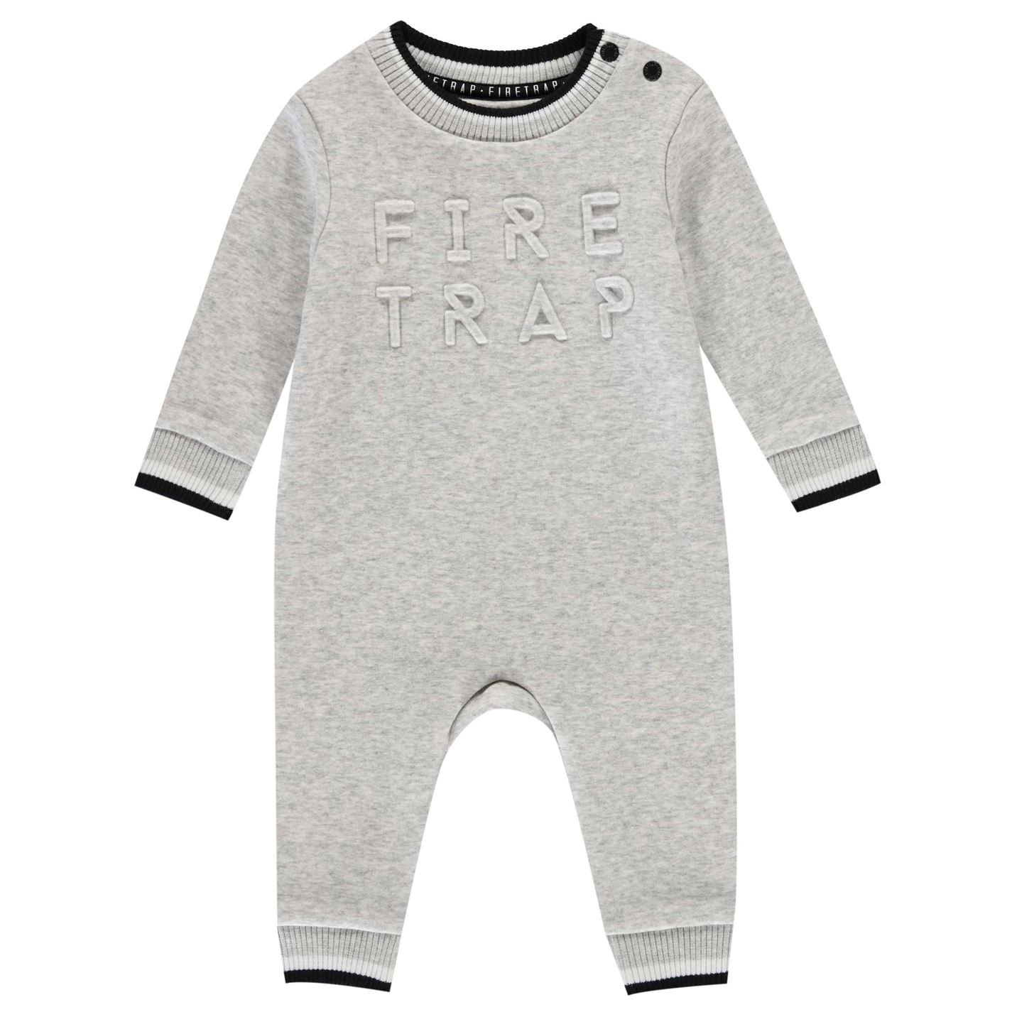 Bluze Salopeta Firetrap pentru baieti pentru Bebelusi gri emboss
