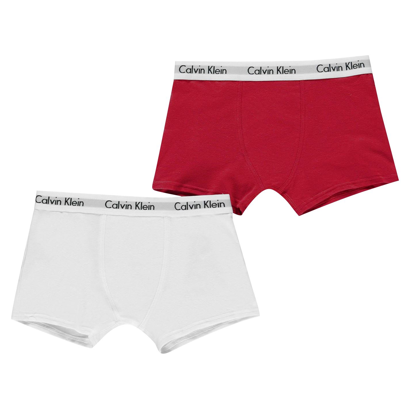 Boxeri Set 2 Calvin Klein alb rosu