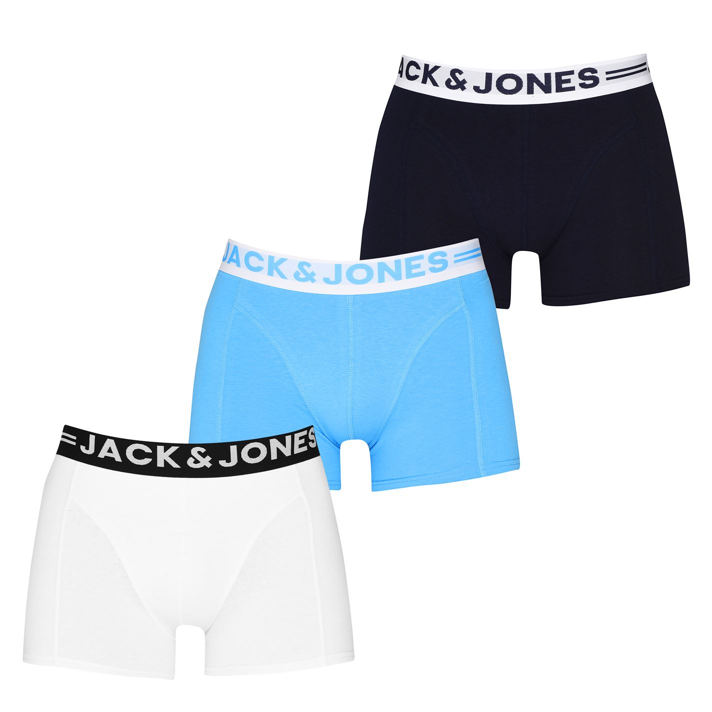 Boxeri Set de 3 Jack and Jones Sense pentru Barbati alb bleumarin azre