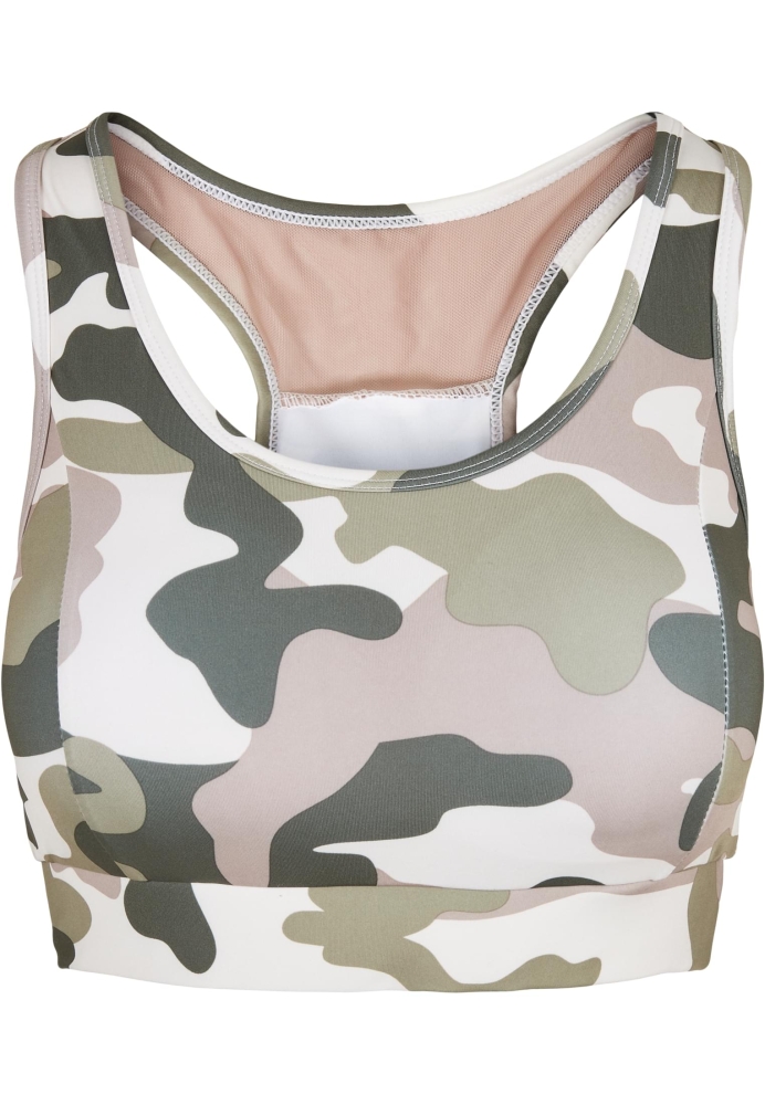 Bustiera Tech Mesh pentru Femei bej camuflaj Urban Classics