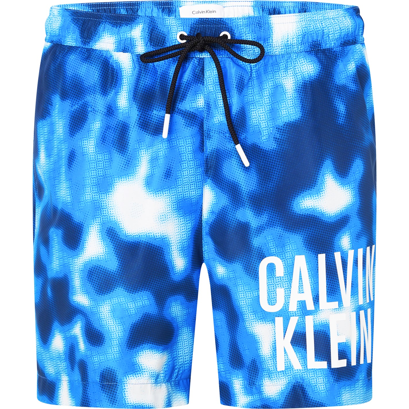 Pantaloni scurti inot Calvin Klein Tie-Dye Drawstring camuflaj albastru 0g2