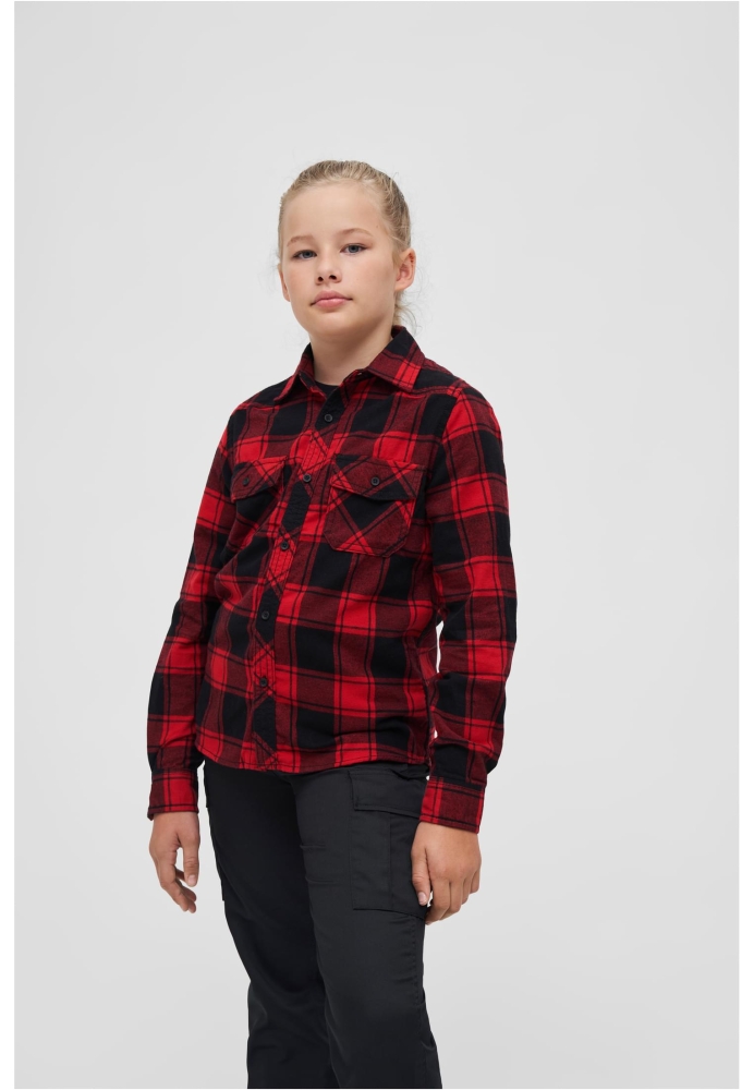 Checkshirt pentru Copii rosu negru Brandit