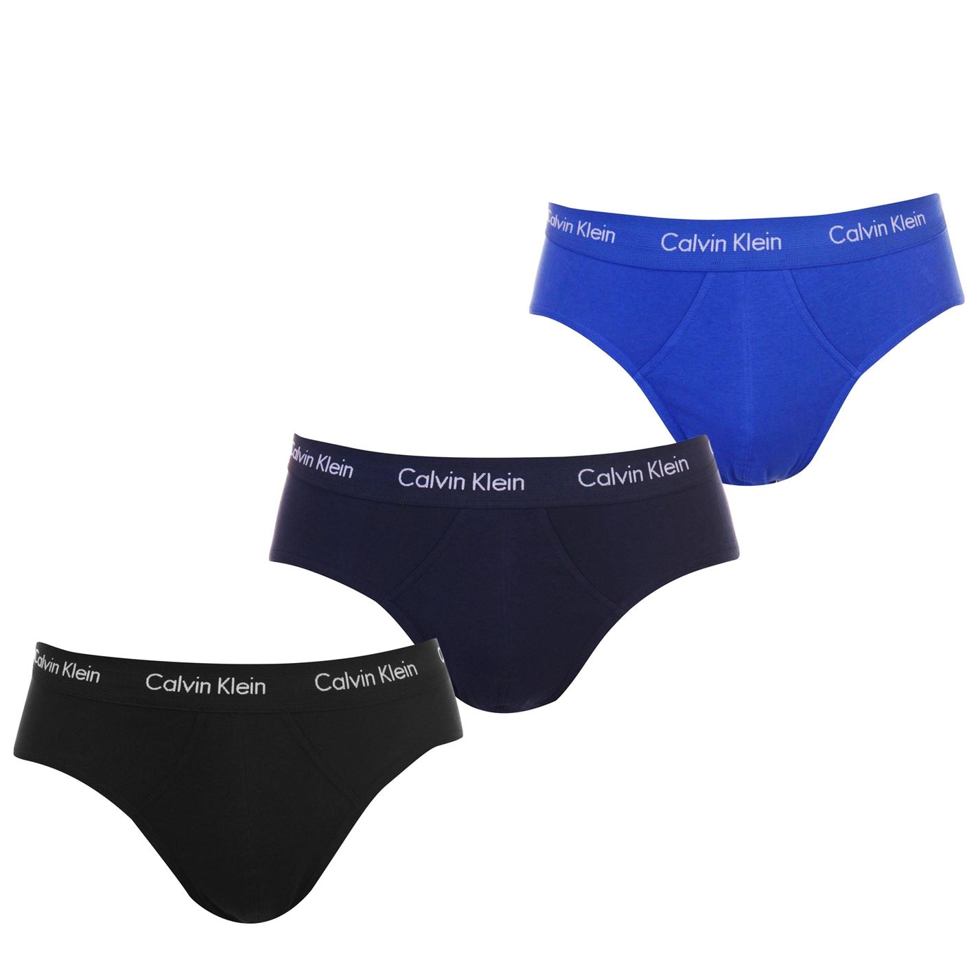 Chiloti Set de 3 Calvin Klein negru bleumarin