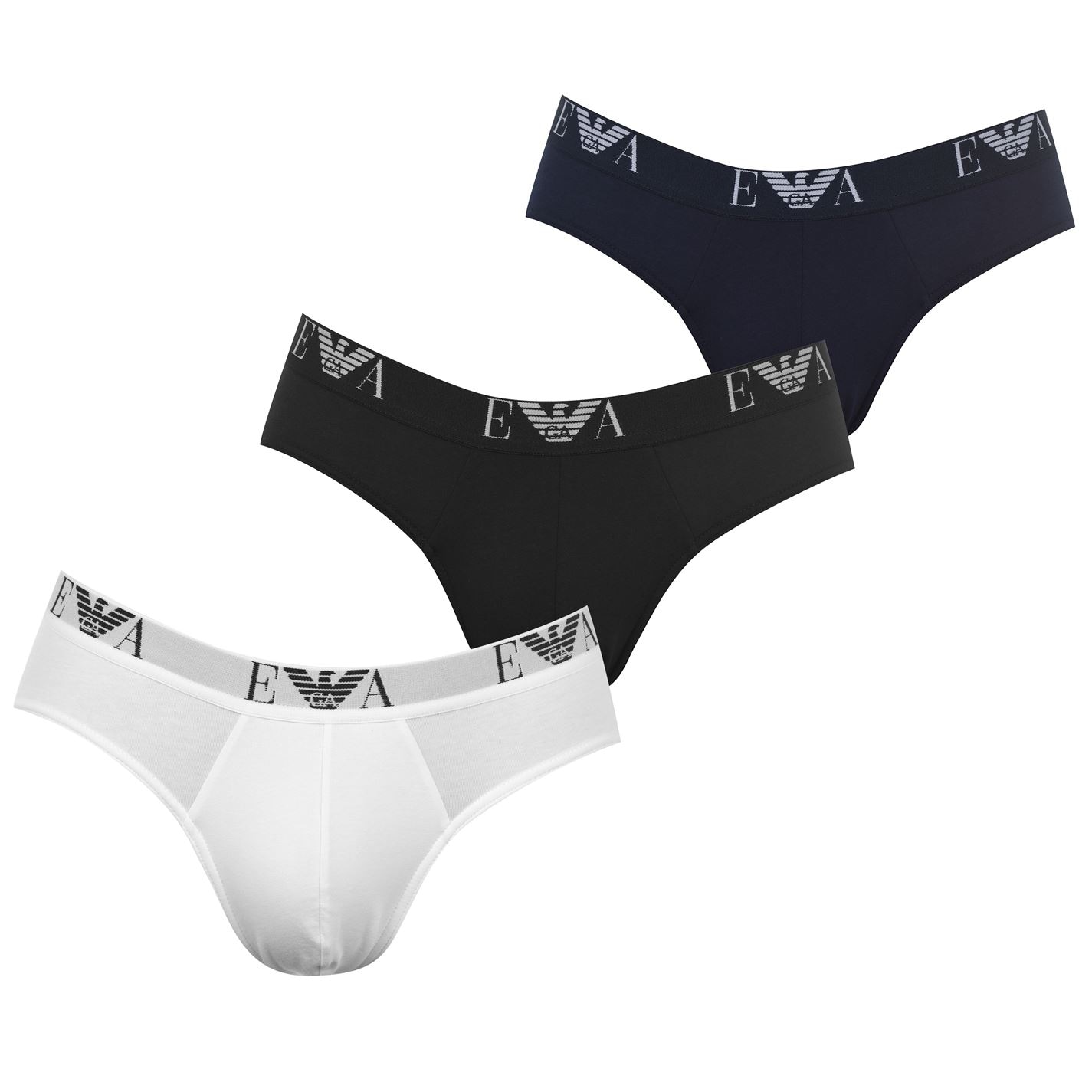 Chiloti Set de 3 EMPORIO ARMANI negru bleumarin alb