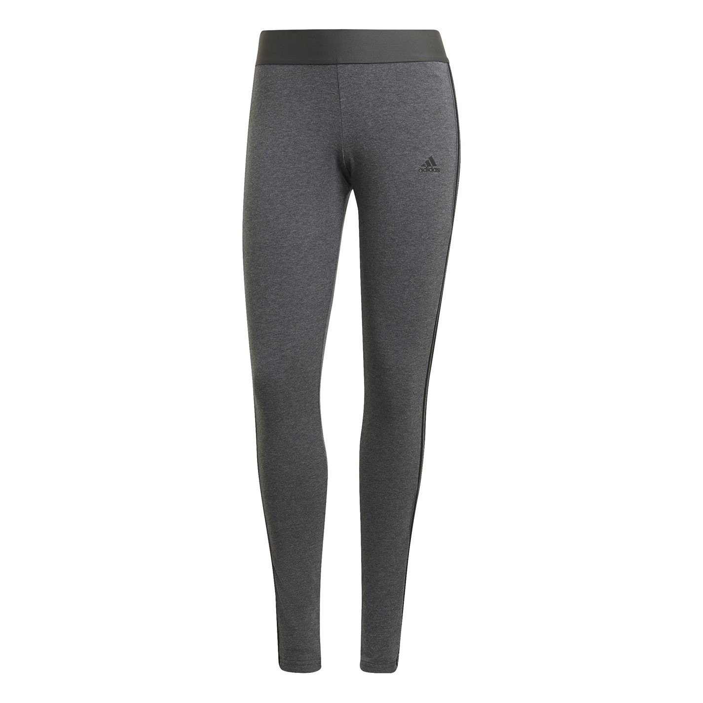 Colanti adidas Essentials 3 cu dungi pentru femei inchis gri