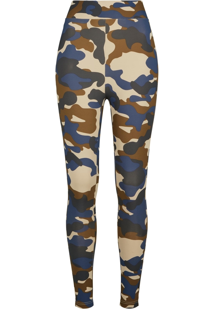 Colanti cu talie inalta Camo Tech pentru Femei oliv camuflaj Urban Classics