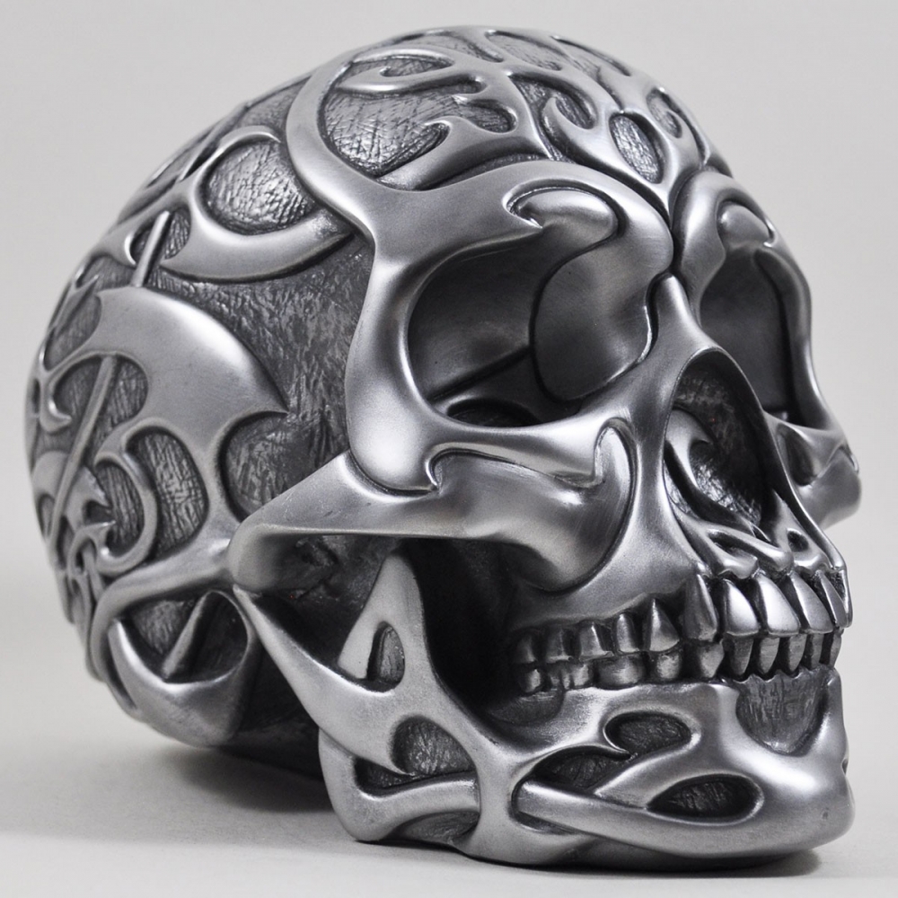 Craniu tribal argintiu by Design Clinic