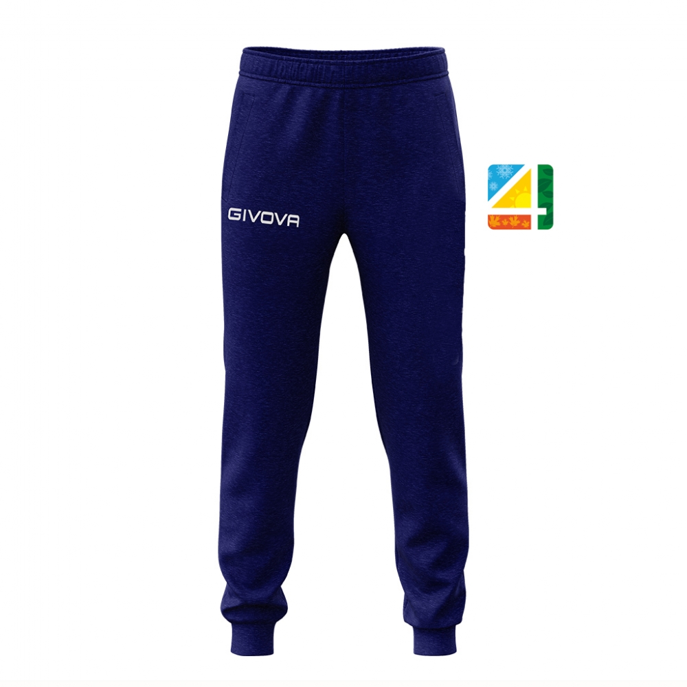 Echipament casual sport PANTA COTONE KING LOGO SMALL Givova albastru