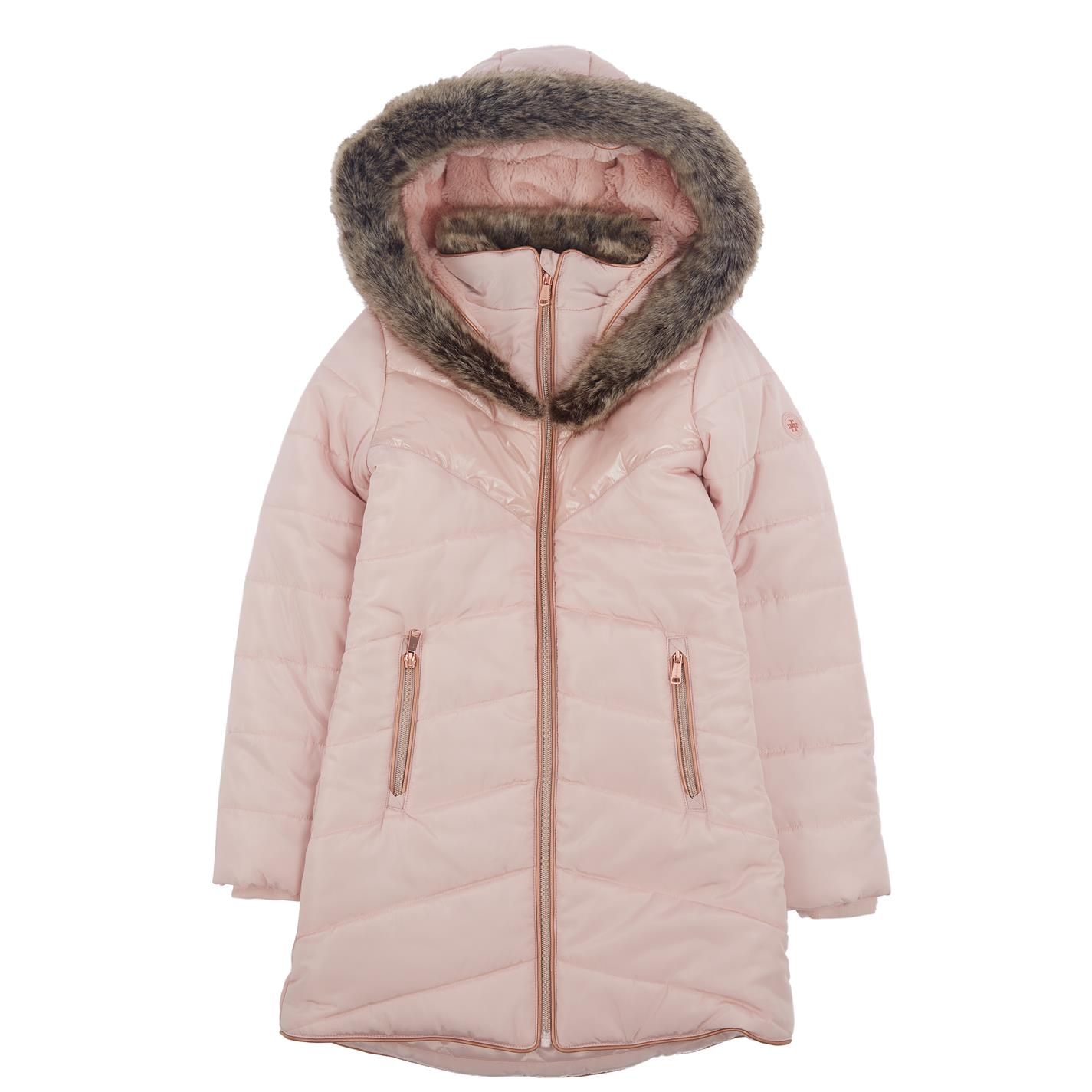 Geaca iarna Firetrap Luxury pentru fetite roz gri
