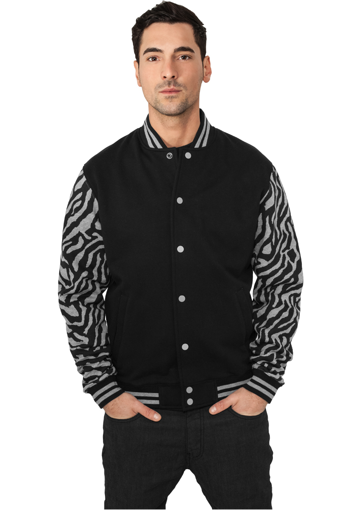 Geci colegiu barbati model zebra gri negru Urban Classics