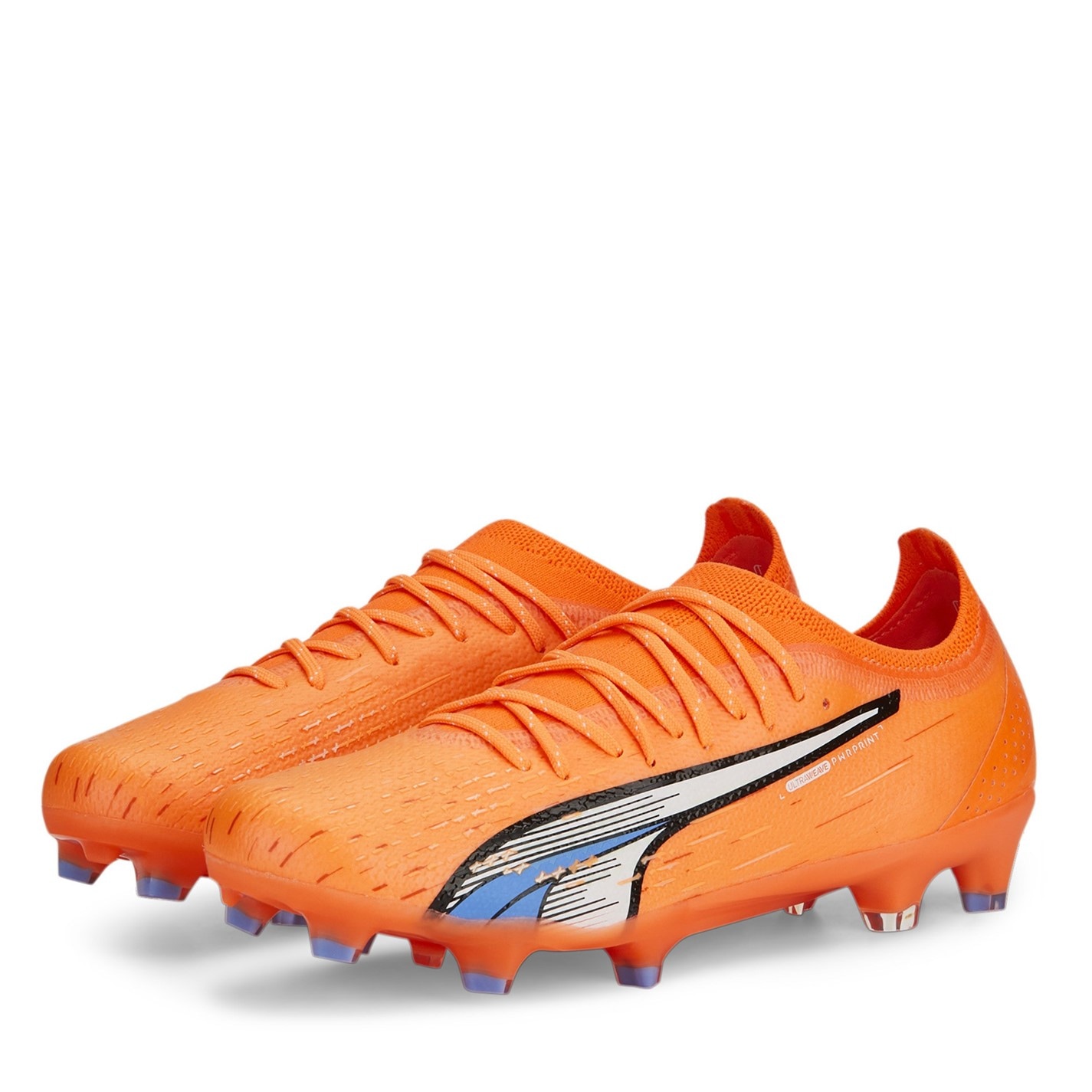 Ghete de fotbal Puma Ultra.1 Firm Ground pentru femei portocaliu albastru