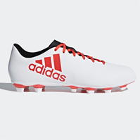 Ghete de fotbal adidas X 17.4 FG pentru Barbati alb coral negru
