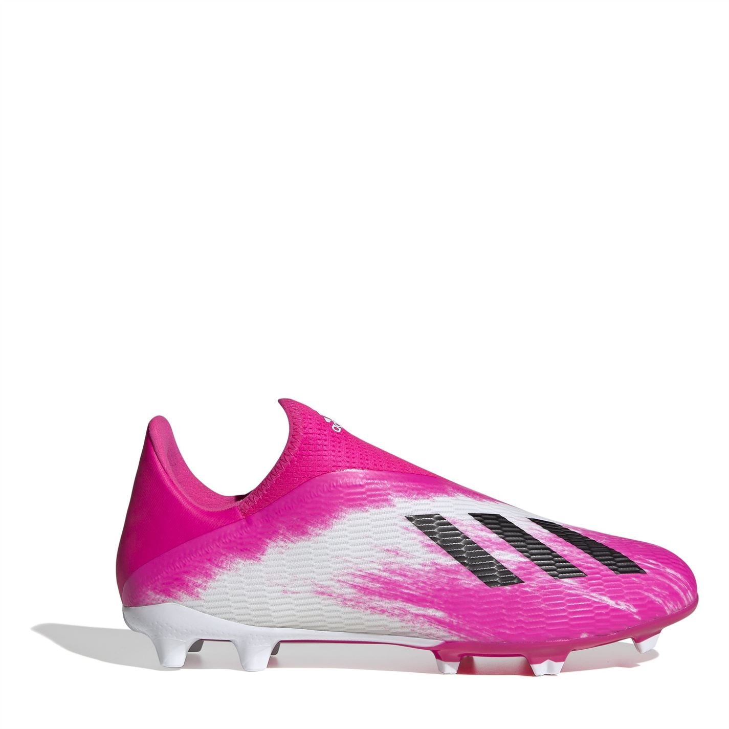 Ghete fotbal sala adidas X 19.3 fotbal Firm Ground alb roz