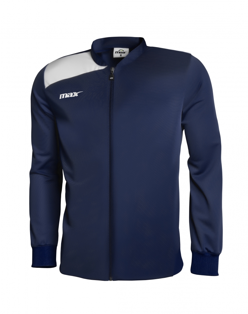 Bluza trening cu fermoar Giappone Blu Bianco Max Sport