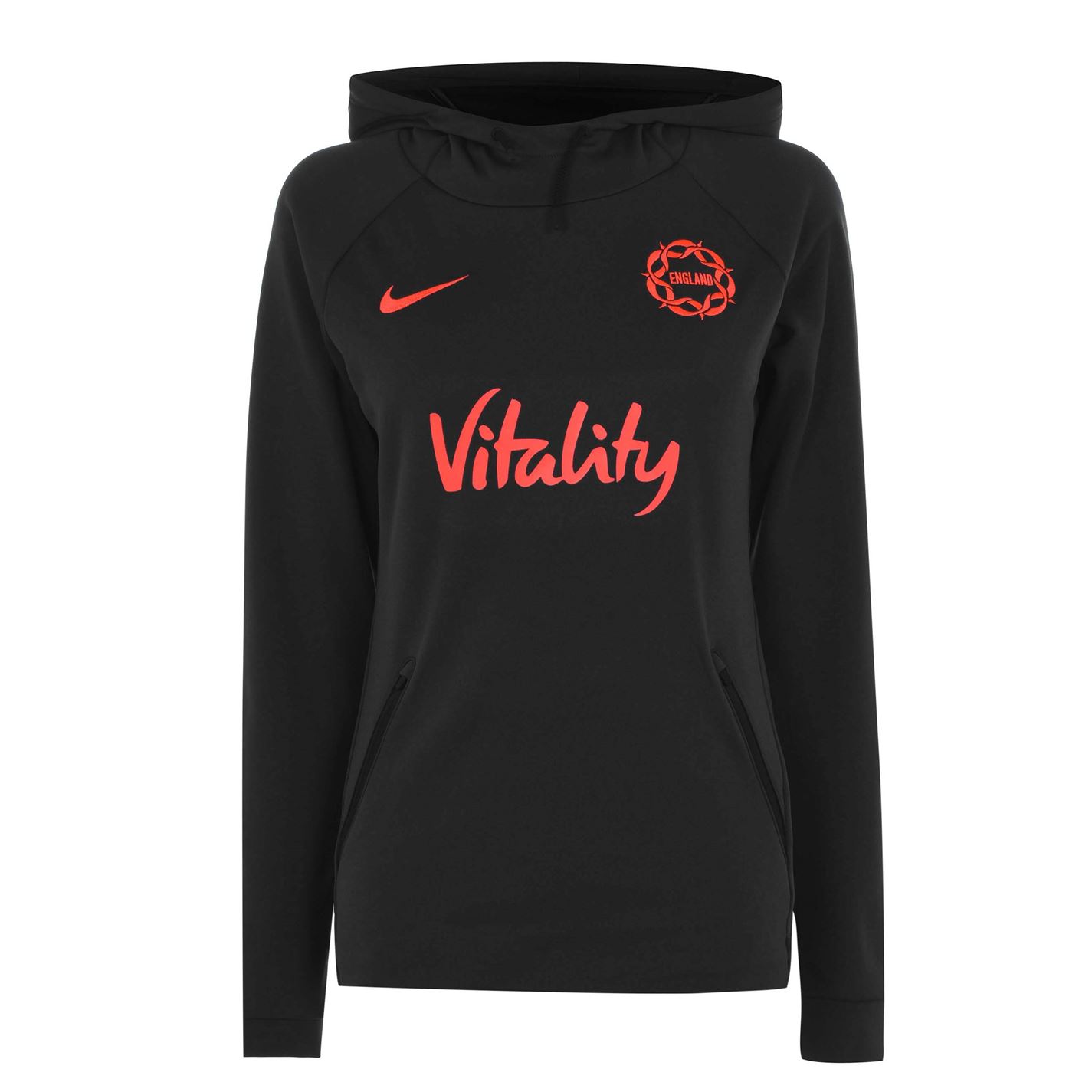 Hanorac Nike Anglia Netball pentru Femei gri rosu