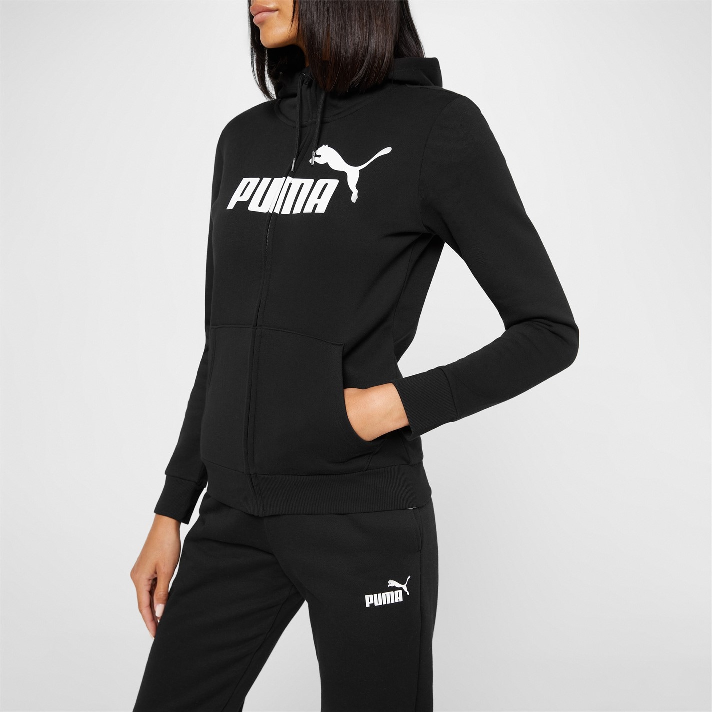 Hanorac Puma No1 Logo pentru Femei negru alb