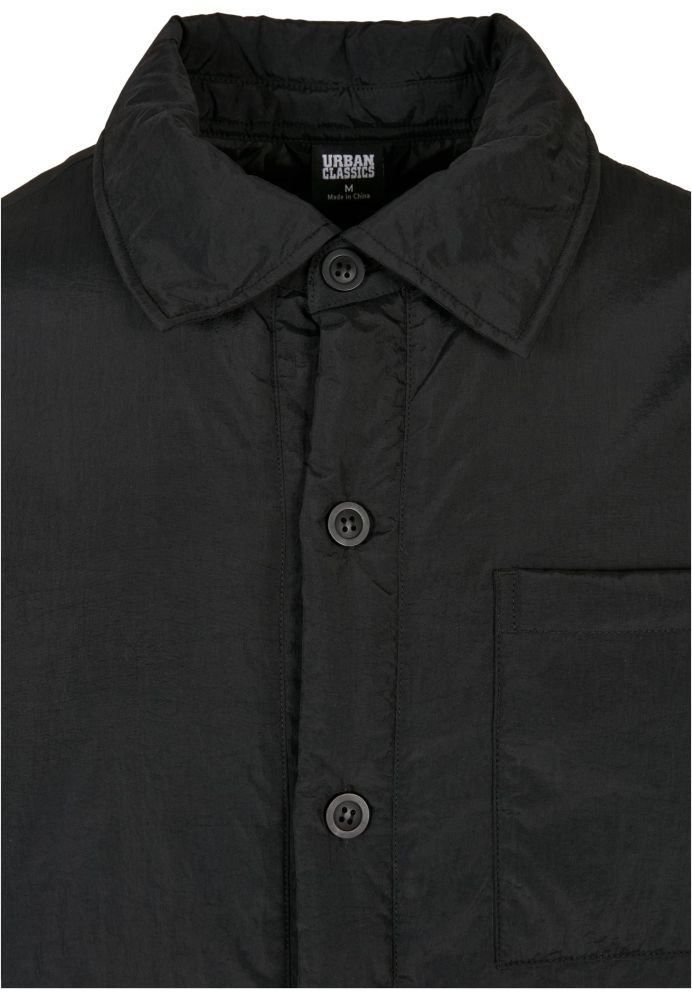 Jacheta cu captuseala nailon Shirt negru Urban Classics